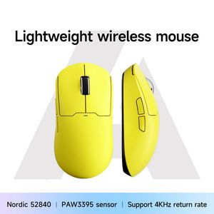 Mouse Mouse wireless 2 4G Bluetooth cablato a tre modalità 26000 DPI Sensore PAW3395 Gaming 4KHz Accessori per PC Gamer leggeri 231216