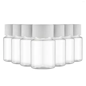 Bottiglie di stoccaggio 10 pezzi formato da viaggio in plastica vuote piccole fiale con coperchio a vite contenitori riutilizzabili per liquidi in polvere (30 ml) Ginger S