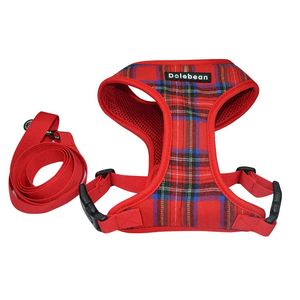 Hundhalsar kopplar husdjur leveranser koppel set hund sele hund väst husdjur koppel polyester stag bröstband spänne design kan justera byststorlek 231216