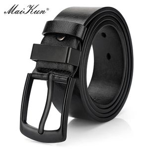 Bälten Maikun Mens Vintage Casual Belt Black Pin Buckle Student Versatile Leather Wide 231216