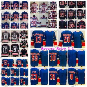 2023 RECER RETRO HOCKEY Jerseys Jacob Trouba Alexis Lafreniere Kaapo Kakko Shesterkin Artemi Panarin Kreider Mika ZibaneJad Adam Fox Lundq