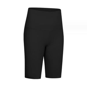 lu-46 Completi da yoga a vita alta senza T Capri Pantaloncini allineati da donna Tinti in tinta sulla pelle Biker Corti Calzamaglia sportiva Allenamento casual Pantaloni leggings da spiaggia