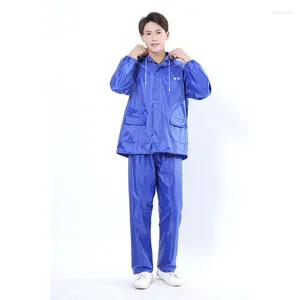 Men's Tracksuits Man Big Kids Solid Color Hooded Button Jacket With Trousers Suit Rainproof Waterproof