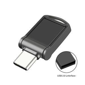 OTG Typ C Pen Drive Mini Metal USB Memory Stick 32 GB USB Flash Disk 128 GB 64 GB Pendrive för smartphone