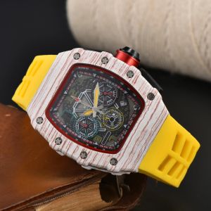 6-pin automatic watch men's watch luxury 2023 full-featured quartz watches silicone strap gift 6099