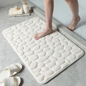 Carpets Bathroom Bath Mat Doormat Entrance Door Non Slip Floor Rug Water Absorbent Memory Foam Cobblestone Foot