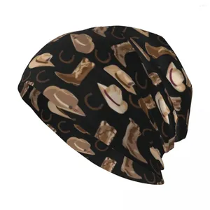 Berretti Stivali western e cappelli da cowboy da cowgirl su cappello lavorato a maglia nero Berretto da camionista drop Boonie Sun per donna Uomo