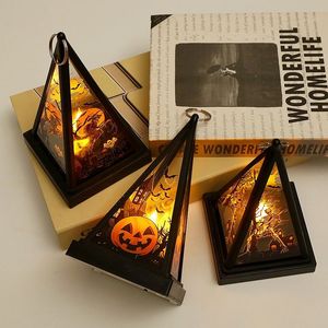 Exquisite Halloween decoration props glow pumpkin lantern lights beautiful men women nightlight atmosphere party candle lights