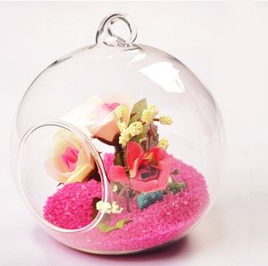 Wiszący szklany glob okrągłe powietrze rośliny terrarium posadzek Uchwyt powietrza sadzarki terrarium wazon ornament do kwiatu mchu lekka świeca