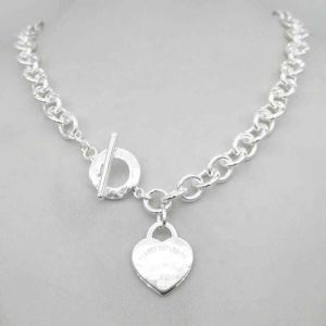 Design da donna in argento stile TF collana con ciondolo collana a catena S925 argento sterling chiave cuore amore uovo marchio ciondolo fascino Nec H09181