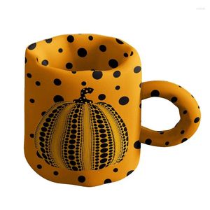 Mugs Pok Dot Pumpkin Design Sense Paper Storage Bag Handduk Täck Trummen Penhållare Desktop Decoration