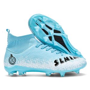 Scarpe da calcio AG con chiodo lungo ultraleggero Scarpe da calcio TF Turf Scarpe da allenamento oro bianco nero blu per giovani donne uomini