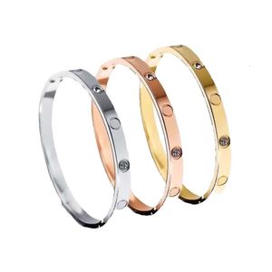 Bransoletka Bransoletka Bracelets luksusowe biżuterię Kobiety Banglle Classic CA Titanium Steel Stal Stal złota kolory rzemieślnicze złota/srebrne/róża