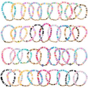 Urok Bracelets 36 PCS Summer Beach Bransoletka koralika Bohemian Friendship Polimer Clay for Girls Miss Beads