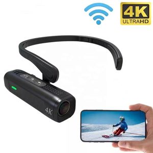 Sports Action Video Cameras Head Mounted Sport Camera 4K 30FPS EIS Anti Shake Digital Mini Camcorder Recorder Outdoor Bike Motorcykel Cam 231216