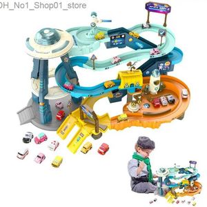 Sorting Nesting Stacking toys Car Track Boys Race Track Car Garage For Kids Vehicle Playset Preschool Car Games Gift Toy Mars Base Orbit Parking Adventure Toy Q231218