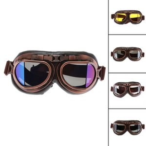 Óculos de sol Motocicleta óculos de óculos vintage Motocross Classic Goggles Retro Aviator Pilot Cruiser steampunk ATV Bike Protection UV Copper20