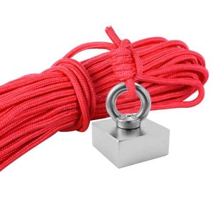 Accessories 80KG/50KG Super Strong Fishing Magnet Neodymium Magnetloop Sintered Neodymium Iron Boron Fishing Magnets With 10m Rope For River