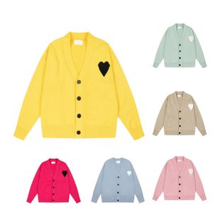 cashmere sweaters men Fashionable Paris mens designer sweater macaron Embroidered A Heart Pattern Jacquard Cardigan Sweater for Men and Women knit sweater