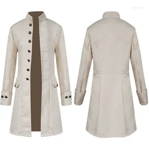 Palco desgaste vitoriano fantasma steampunk jaqueta casaco gótico halloween vampiro traje homens blazer ternos gola trincheira para adulto colete shir