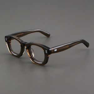 Occhiali da sole di moda cornici vintage spessa acetato di acetato quadrati retrò occhiali per uomo designer marchio miopia lettura di donne occhiali fatti a mano 231218