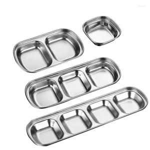 Storage Boxes Stainless Steel Gold Or Silver Saucer Pot Barbecue Dipping Anti Drop Sauce Dish