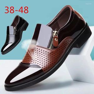 Scarpe eleganti da uomo in pelle da uomo traspiranti cave leggere inglesi appartamenti casual calzature maschili 38-48