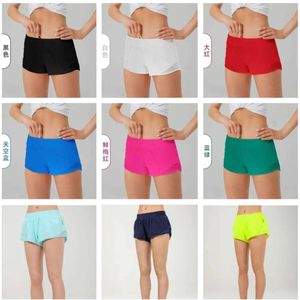 lulus Sommer Yoga Hotty Hot Shorts Atmungsaktiv Schnell Trocknend Sport Unterwäsche Damen Tasche Laufen Fitness Hosen Princess Sportswear G