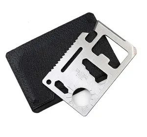 Stainless Steel 11 In 1 Pocket Wallet Credit Card Knife Openers Multi Tools Hiking Hunting Camping Survival Outdoors Gear Life Saving Kits