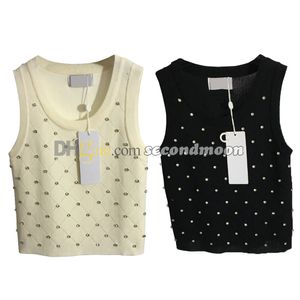 Gilet sportivo con strass lucidi da donna T-shirt con scollo a U Designer T-shirt da yoga Gilet da palestra stile casual