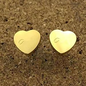 2022 Stud Stud 10mm Heart Earring Women Stud Flannel Bag Stainless Steel Couple Gold Ear Studs Piercing Body Jewelry Gifts for Woman Accessories Wholesale