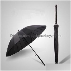 Parasol parasol kreatywny człowiek długi uchwyt samuraj ninja miecz parasol japońskie ninja duże wiatrówki słoneczne deszcz prosto