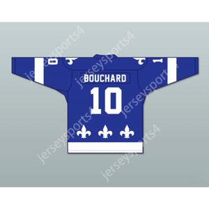 Niestandardowy niebieski Danny Bouchard 10 Le National de Quebec Hockey Jersey Nowy top zszyty S-L-xl-xxl-3xl-4xl-5xl-6xl