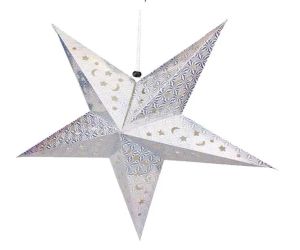 最高品質のステレオダブルレーザークリスマスデコレーションカラフルな折り畳み紙のスターハンギングロビー星無料配送