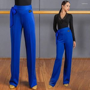 Stage Wear Ballroom Dance Wide-Leg Pants For Women Jitterbug Latin Tousers Practice Competition Waltz Clothes DNV14862