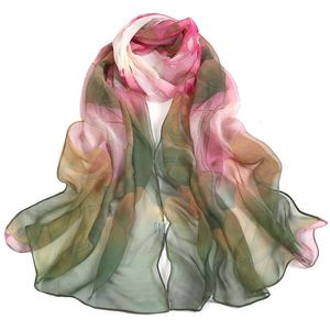 スカーフファッションマダムかわいいスカーフ日焼け止めショール個性ロータスフラワーデザインジョーゼット薄い女性スカーフ卸売231216