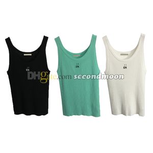 Kvinnor Sexig Sling Top Letters Embroidered Tanks Top Luxury Brand Sport Vest Fitness T Shirt