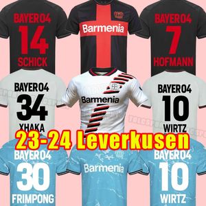 23 24 Bayer 04 Leverkusen Futbol Formaları Erkekler Çocuk Setleri Demirbay Wirtz Bakker 2023 2024 Bailey Schick Paulo Ch Aranguiz Diaby Jersey Futbol Gömlekleri S-XXL