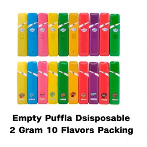 Puff la Disposable Vapes Live Resin Thick Oil E Cigarettes Disposable Device Pods 2.0ml Rechargeable Ceramic Coil Cartridges With Packing