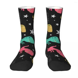 Men's Socks DinoPattern For Baby And Kids Adult Compression Unisex Band Harajuku Seamless Printed Funny Novelty Crew Sock