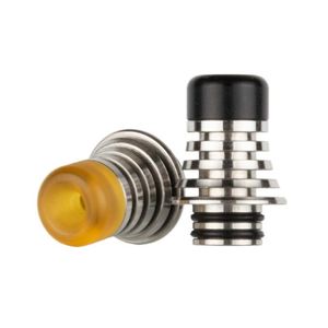 8 Stili Resina Metallo 510 Drip Tips Punta gocciolatore in acciaio inossidabile per sigaretta Mod Atomizzatore Bocchino a foro largo Accessori per fumatori Strumenti