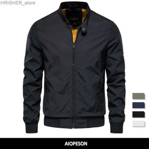 Tactical Jackets AIOPESON Solid Color Baseball Jacket Men Casual Stand Collar Bomber Mens Jackets Autumn High Quality Slim Fit Jackets for MenL231218