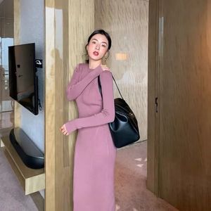 Basic Casual Dresses Purple Long Dresses for Women Maxi Evening Crochet Black Woman Dress Knitted Solid Clothes Robe Luxury Casual 231218