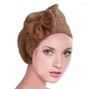 Włosy ręczników Soft Szybki suszący z bownotowym kapeluszem dla kręconych kobiet anty-frizz Akcesoria idealne
