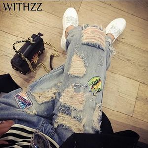 Jeans Withzz Jeans strappati Ig Consigliato Jeans da donna Pantaloni da donna Tuta Pantaloni vintage strappati femminili Pantaloni a matita