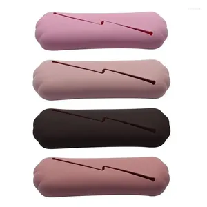 Förvaringslådor verktyg Small Design Mini Silicone Sleek Makeup för borste och arrangör mjukhållare resefåse