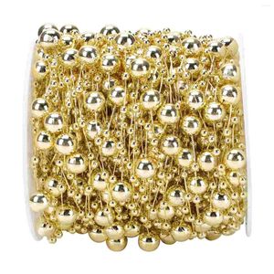 Party Decoration Plastic Bead Chain Decorative Beads Strand Home Accents Spool Layout DIY Crafts Pendant Materials Bride Pearl Garland