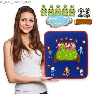 Ordinamento Nesting Stacking giocattoli 40 pezzi Set Felt Board Story Teller per bambini Educazione prescolare Giocattoli Scuola materna Apprendimento Adesivi frutta verdura Q231218