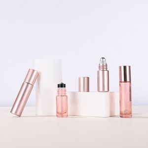 Best Price Rose Bottles 5-10ml Roller Bottle With Rose Gold Cap