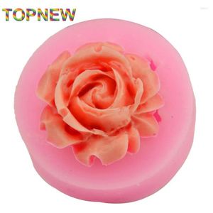 Bakningsformar rosform godis jello 3d silikon mögel mögel tårta verktyg baksida konditory bar tvål 2363
